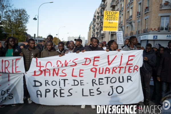 Manifestation des résidents du foyer ADEF de Saint-Ouen