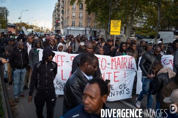 Manifestation des résidents du foyer ADEF de Saint-Ouen