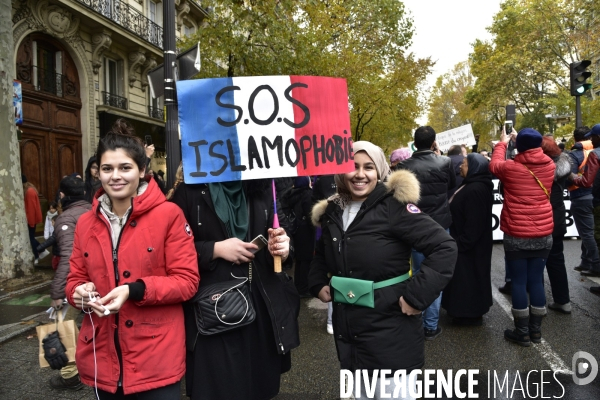 Marche contre l islamophobie, à Paris. March against Islamophobia in Paris.