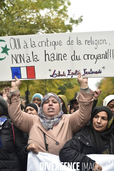 Marche contre l islamophobie, à Paris. March against Islamophobia in Paris.