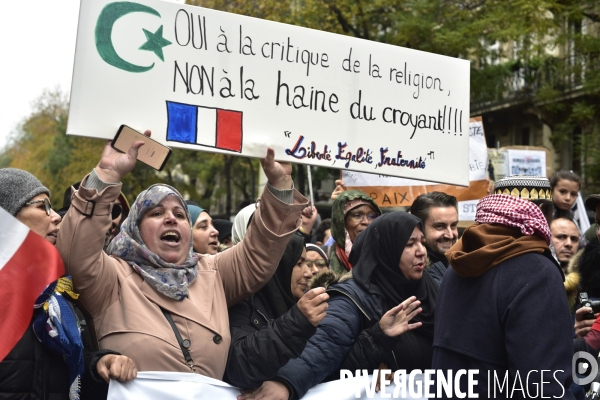 Marche contre l islamophobie, à Paris. March against Islamophobia in Paris.