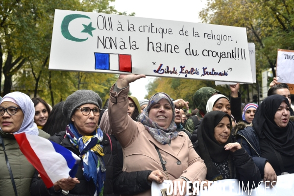 Marche contre l islamophobie, à Paris. March against Islamophobia in Paris.