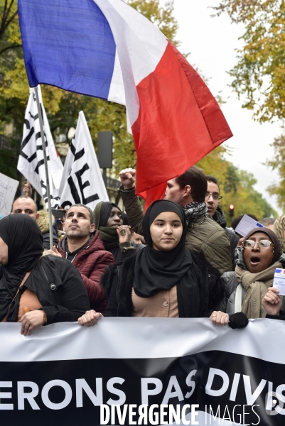 Marche contre l islamophobie, à Paris. March against Islamophobia in Paris.