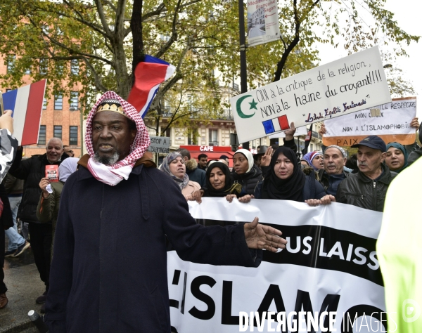 Marche contre l islamophobie, à Paris. March against Islamophobia in Paris.