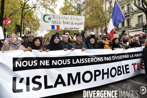 Marche contre l islamophobie, à Paris. March against Islamophobia in Paris.