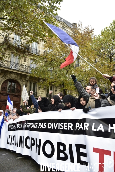 Marche contre l islamophobie, à Paris. March against Islamophobia in Paris.