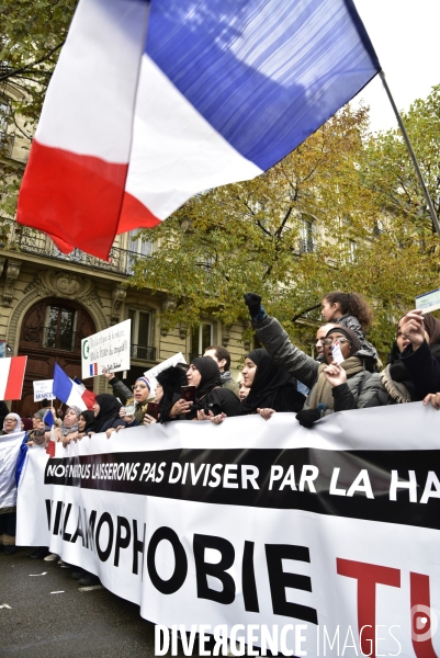 Marche contre l islamophobie, à Paris. March against Islamophobia in Paris.