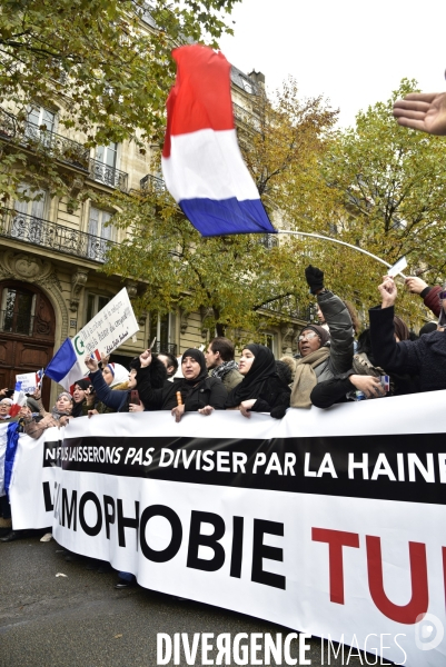 Marche contre l islamophobie, à Paris. March against Islamophobia in Paris.