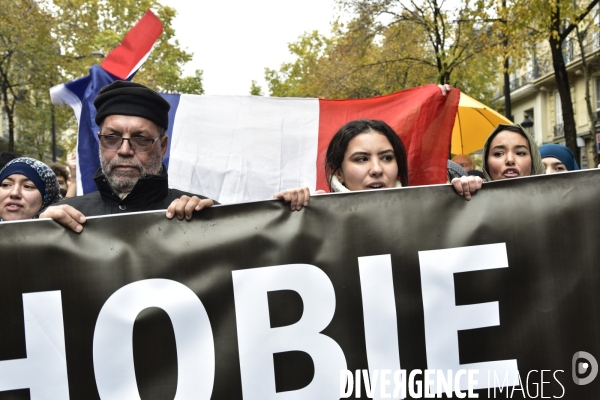 Marche contre l islamophobie, à Paris. March against Islamophobia in Paris.