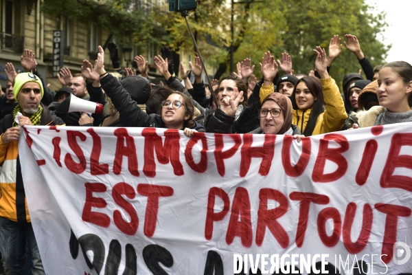 Marche contre l islamophobie, à Paris. March against Islamophobia in Paris.