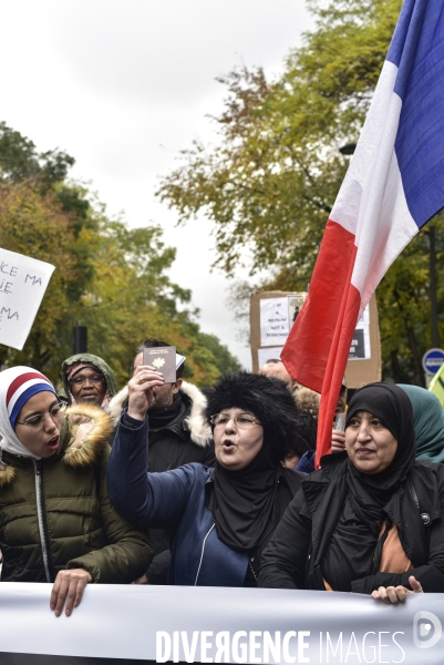 Marche contre l islamophobie, à Paris. March against Islamophobia in Paris.