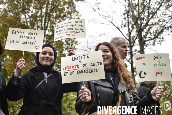 Marche contre l islamophobie, à Paris. March against Islamophobia in Paris.