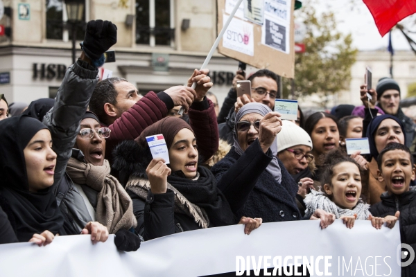 Manifestation contre l islamophobie à Paris