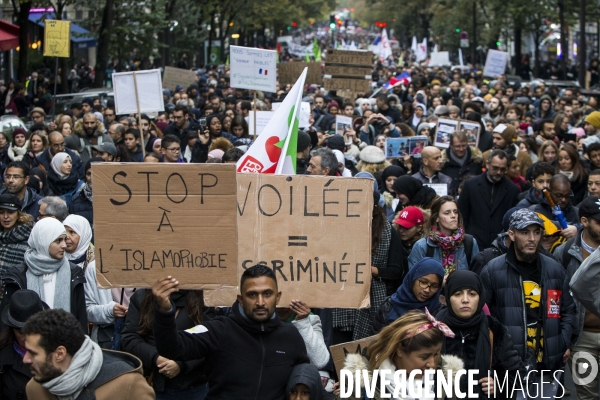 Manifestation contre l islamophobie à Paris