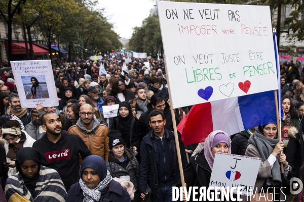 Manifestation contre l islamophobie à Paris