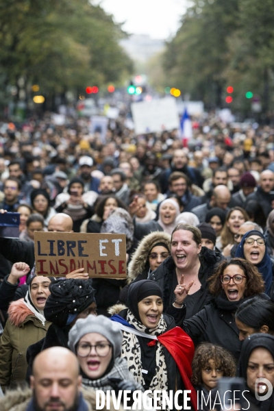 Manifestation contre l islamophobie à Paris