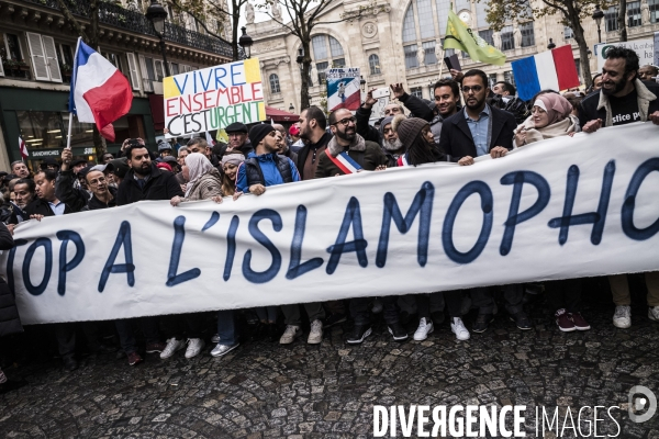 Manifestation contre l islamophobie.