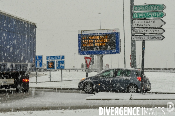 Episode de neige en vallée du Rhône