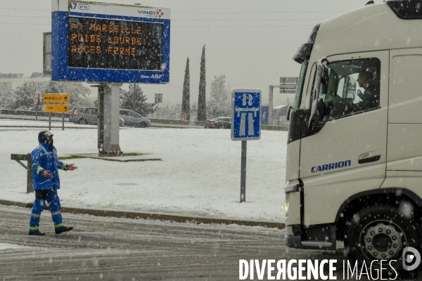 Episode de neige en vallée du Rhône