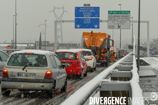 Episode de neige en vallée du Rhône