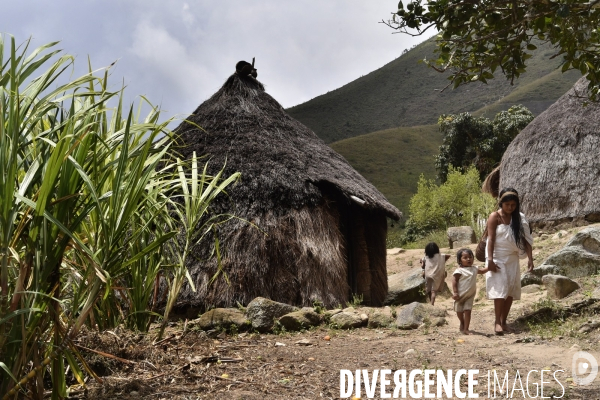 Les  Kogis,  Les gardiens de la Terre . iIs vivent dans la Sierra Nevada de Santa Marta qui représente à leurs yeux le centre du monde, la « Mère Terre »,  avec laquelle ils vivent en harmonie