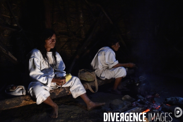 Les  Kogis,  Les gardiens de la Terre . iIs vivent dans la Sierra Nevada de Santa Marta qui représente à leurs yeux le centre du monde, la « Mère Terre »,  avec laquelle ils vivent en harmonie