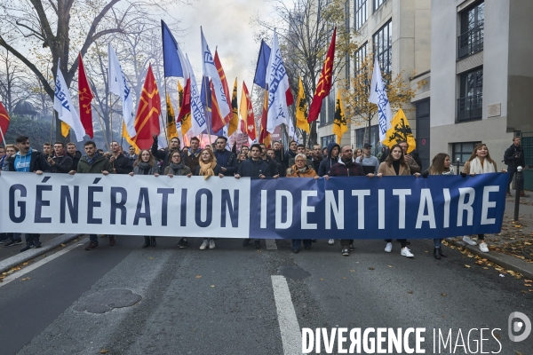 Manifestation génération identitaire à Paris