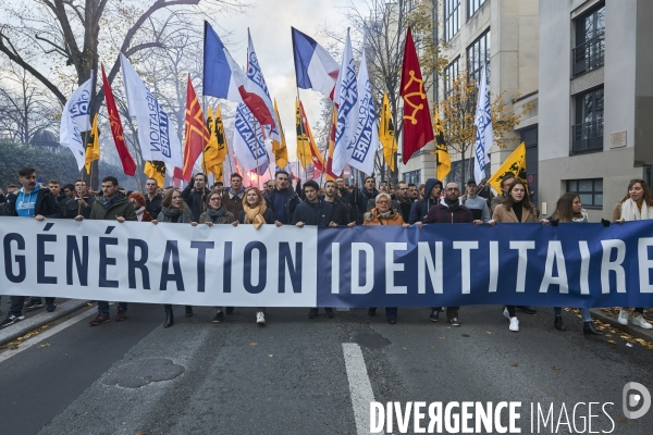 Manifestation génération identitaire à Paris