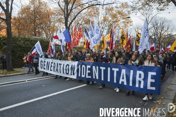 Manifestation génération identitaire à Paris