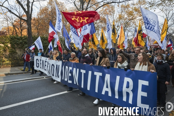 Manifestation génération identitaire à Paris