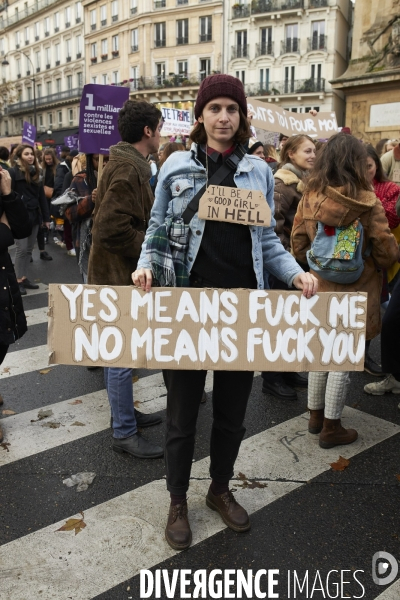 Marche Parisienne contre les violences faites aux femmes