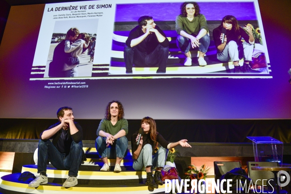 Le film LA DERNIERE VIE DE SIMON présenté par la scénariste Sabrina B KARINE, et les comédiens Camille CLARIS et Martin KARMANN. The film THE LAST LIFE OF SIMON presented by screenwriter Sabrina B KARINE, and actors Camille CLARIS and Martin KARMANN