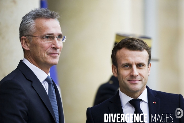 Portraits d Emmanuel MACRON à l Elysée.