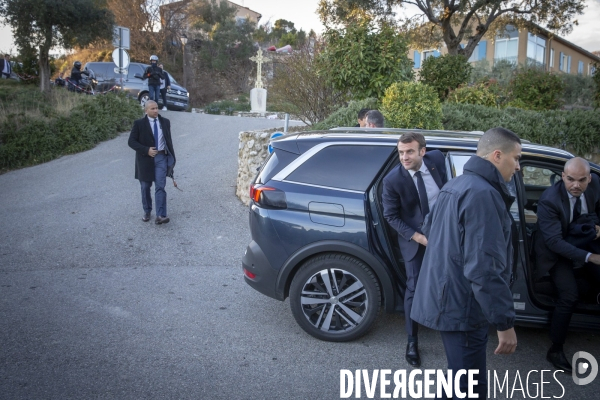 Emmanuel Macron , grand debat national à Greoux-les-bains