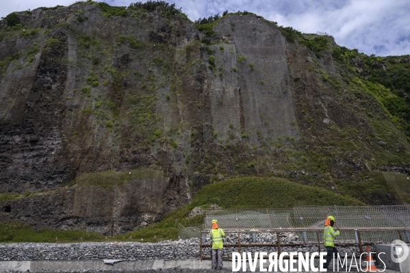 Chantier de la Nouvelle Route du littoral