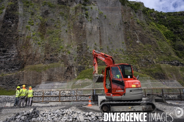 Chantier de la Nouvelle Route du littoral