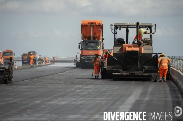 Chantier de la Nouvelle Route du littoral