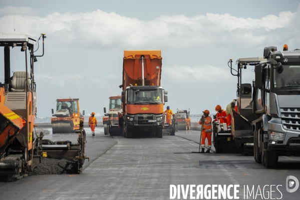 Chantier de la Nouvelle Route du littoral