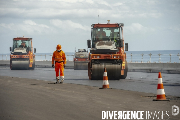 Chantier de la Nouvelle Route du littoral