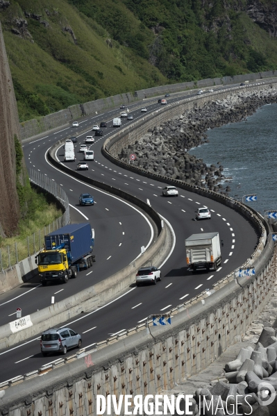 Chantier de la Nouvelle Route du littoral