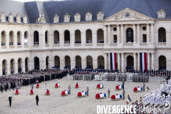 L Hommage national aux treize militaires morts pour la France en opération au Mali