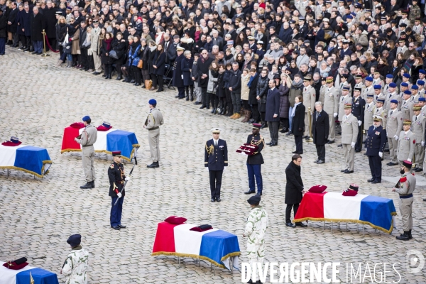 L Hommage national aux treize militaires morts pour la France en opération au Mali