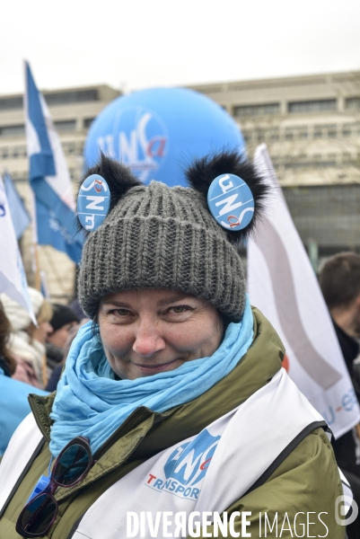 Grève du 5 décembre 2019 à Paris. National strike of 5 December 2019 in Paris.