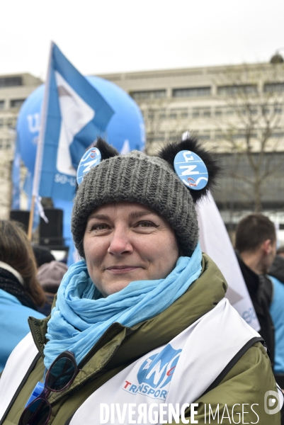 Grève du 5 décembre 2019 à Paris. National strike of 5 December 2019 in Paris.