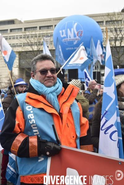 Grève du 5 décembre 2019 à Paris. National strike of 5 December 2019 in Paris.