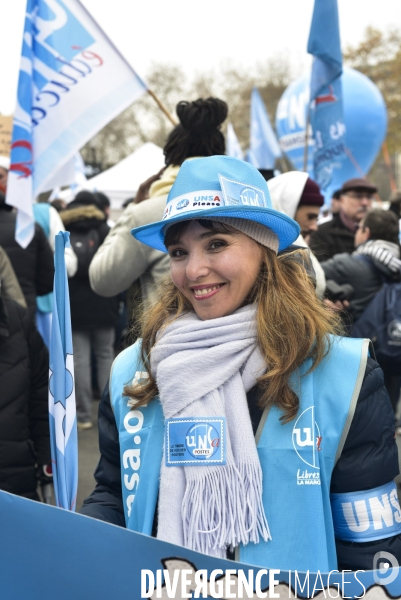 Grève du 5 décembre 2019 à Paris. National strike of 5 December 2019 in Paris.