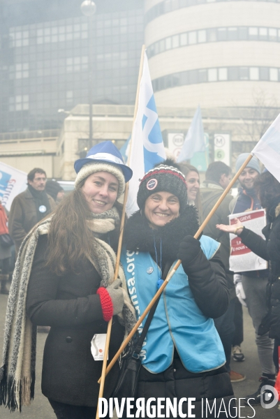 Grève du 5 décembre 2019 à Paris. National strike of 5 December 2019 in Paris.