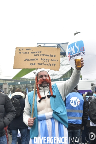 Grève du 5 décembre 2019 à Paris. National strike of 5 December 2019 in Paris.