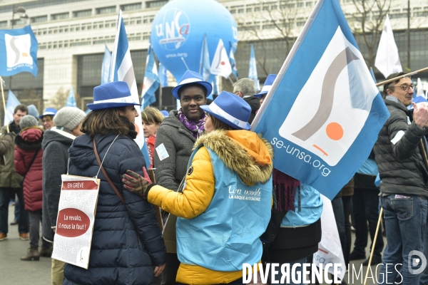 Grève du 5 décembre 2019 à Paris. National strike of 5 December 2019 in Paris.