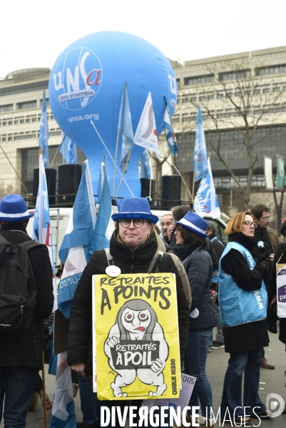 Grève du 5 décembre 2019 à Paris. National strike of 5 December 2019 in Paris.